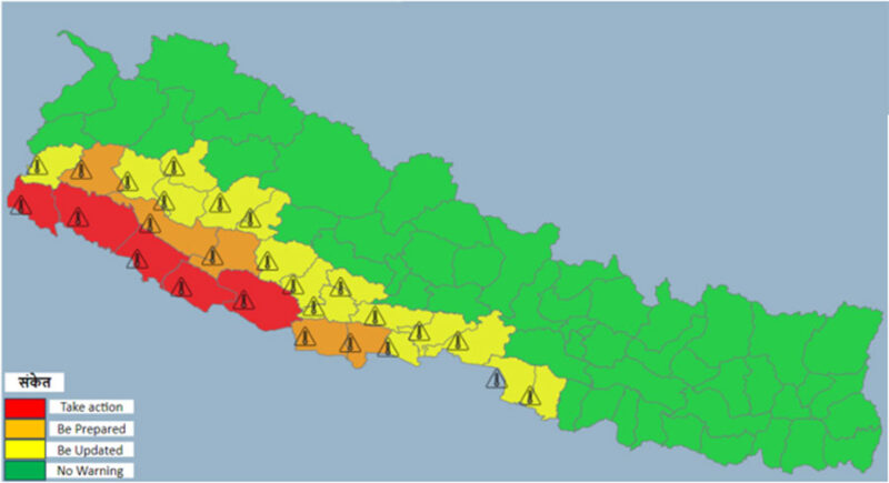 मध्य र पश्चिमी तराईका भूभागमा असार २ गतेसम्म तातो लहर चल्ने