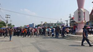 रंगेलीमा पक्राउ परेका विद्यार्थीको रिहाइको माग गर्दै विराटनगरमा प्रदर्शन