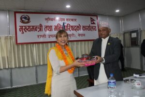 लुम्बिनीका मुख्यमन्त्री र संयुक्त राष्ट्रसंघका आवासीय संयोजकबीच भेटवार्ता