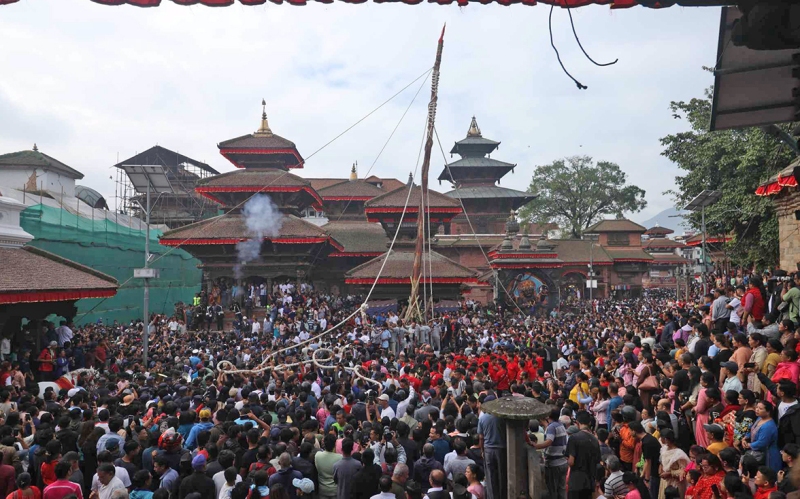 काठमाडौं उपत्यकामा इन्द्रजात्रा सुरु