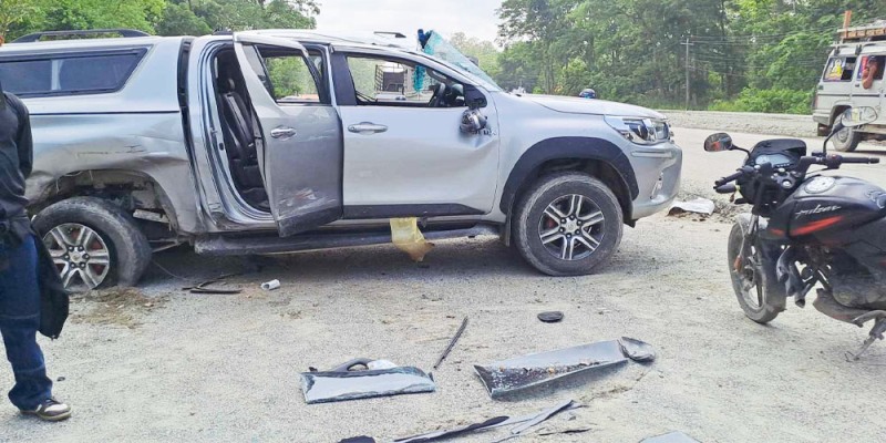 कोशी प्रदेशका चार सांसद सवार गाडी दुर्घटना