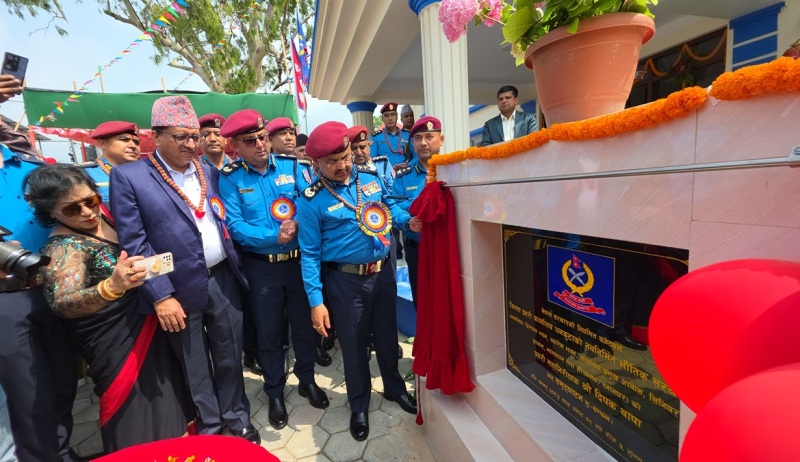 प्रहरी महानिरीक्षक थापाद्धारा धनकुटा प्रहरीको नवनिर्मित भवन उद्घाटन