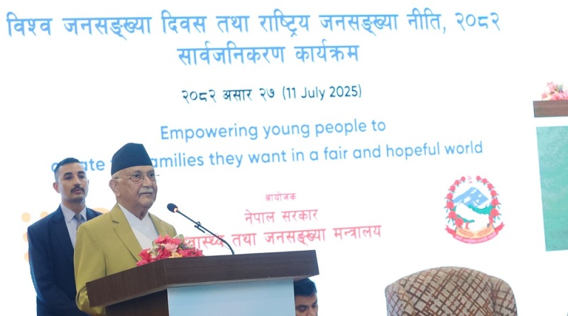 प्रधानमन्त्रीको आग्रह : २० वर्ष कटेलगत्तै विवाह गर्नुस्, ३० पुग्दा ३ सन्तान पाइसक्नुस्