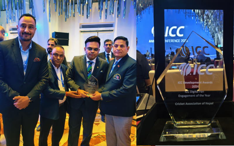 नेपालले फेरि जित्यो आईसीसीको ‘डिजिटल फ्यान इन्गेजमेन्ट अवार्ड’