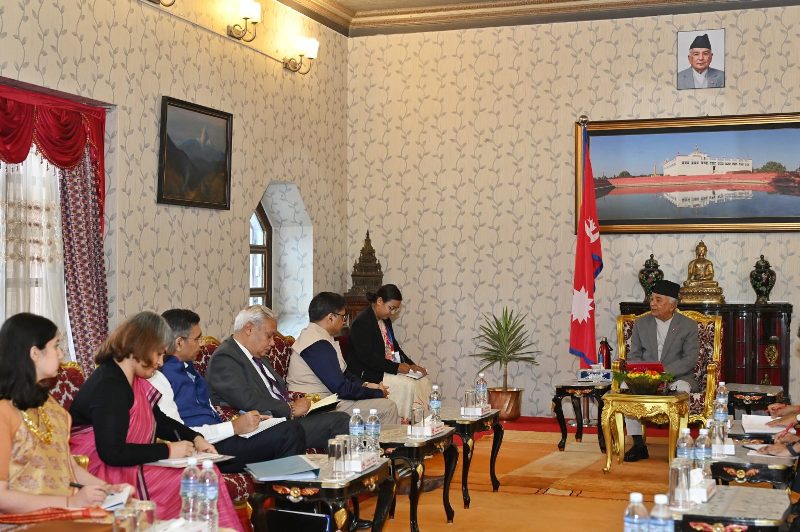 राष्ट्रपतिसँग भारतीय विदेश सचिव मिश्रीको भेट