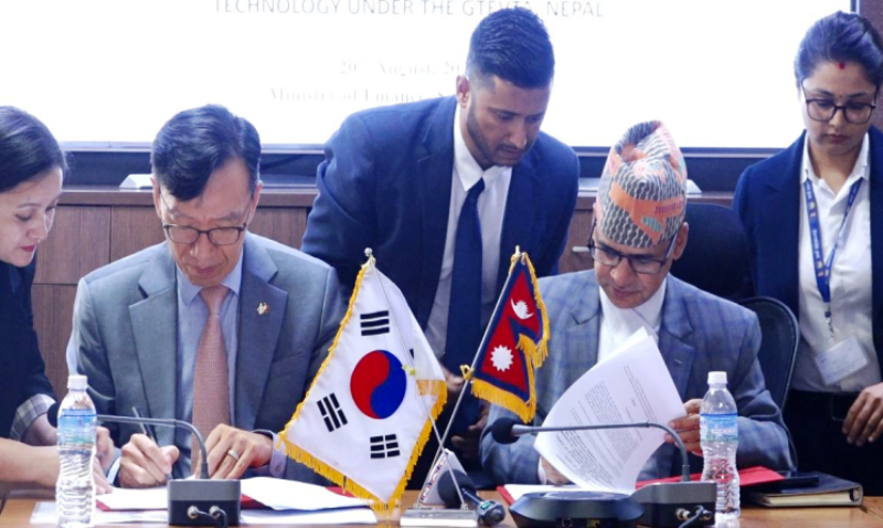 नेपाल सरकार र कोरिया गणतन्त्र सरकारबीच १ अर्ब २५ करोड बराबरको अनुदान सम्झौता
