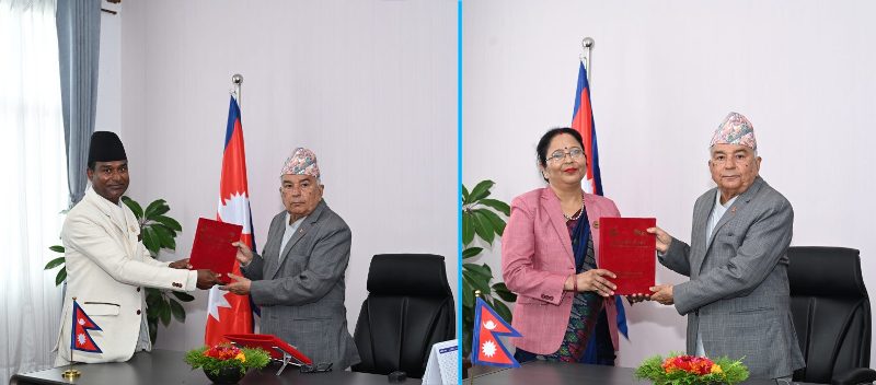 राष्ट्रपति समक्ष मधेशी र महिला आयोगको प्रतिवेदन पेस