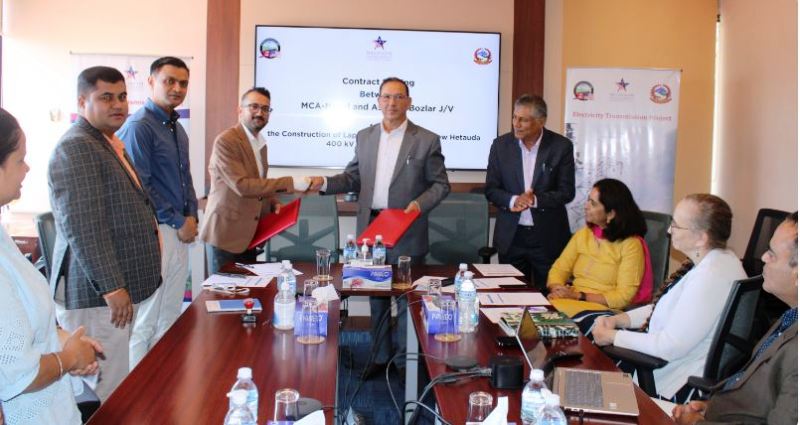 एमसिए–नेपालद्वारा ३१५ किमि विद्युत् प्रसारण लाइनका सबै खण्डको निर्माण सम्झौता