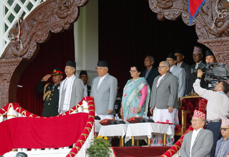 सैनिक मञ्च टुँडिखेलमा मनाइयो संविधान दिवस, ठूला नेताहरू अनुपस्थित