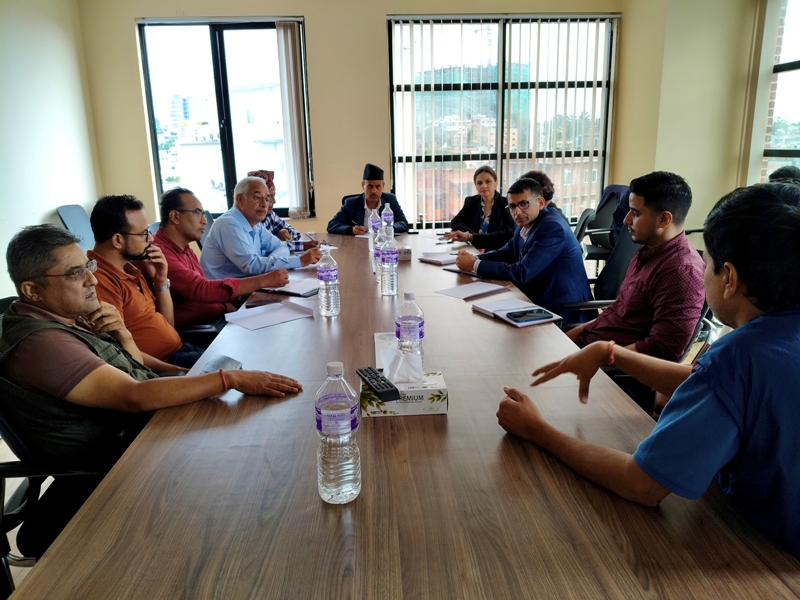 बीमा दाबी भुक्तानीलाई छिटोछरितो बनाउन प्राधिकरणद्धारा बीमा सर्भेयर संघ, नेपालसँग छलफल