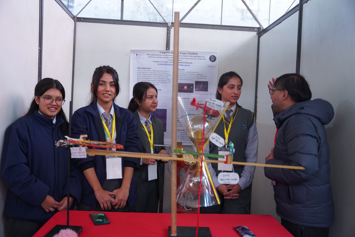 युनिग्लोब माध्यमिक विद्यालयमा दुईदिने ‘साइन्स एक्स्पो 2.O’ सुरु (फोटोफिचर)