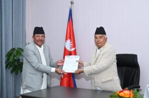 राष्ट्रपतिसमक्ष राष्ट्रिय सभा सदस्य निर्वाचनको प्रतिवेदन पेस