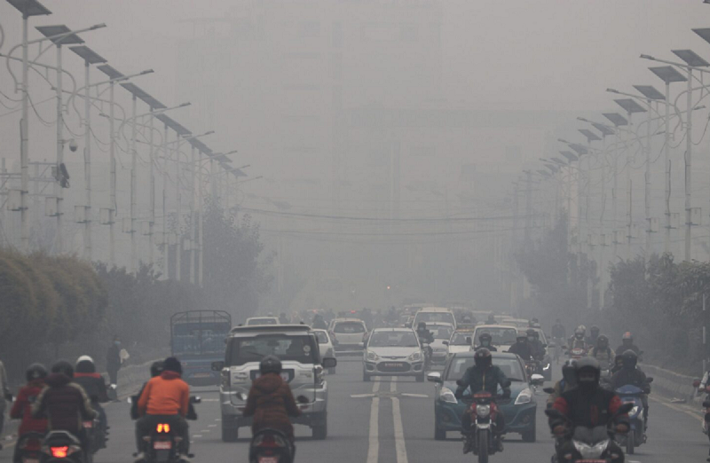 काठमाडौंको हावा ‘अस्वस्थ’ स्तरमा, प्रदूषण बढ्दो