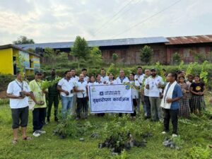 ज्योति विकास बैंकद्वारा १७०० वटा वृक्षारोपण