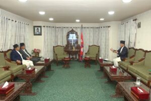 सभामुख अर्याल र पूर्वसभामुखबीच भेट 