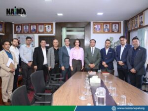 नाइमा प्रतिनिधिमण्डलद्वारा अर्थमन्त्री वाग्ले र भौतिक पूर्वाधार मन्त्री लम्सालसँग छलफल
