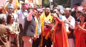 रवि लामिछानेलाई भाजपा मुख्यालयमा भव्य स्वागत