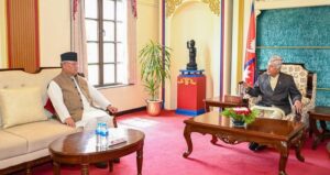 राष्ट्रपति पौडेल र कांग्रेस नेता आङ्देम्बेबिच भेटघाट