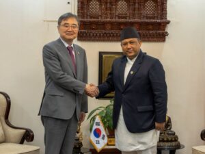 परराष्ट्र मन्त्री खनाल र चोबीच भेटवार्ता : बाढीपछिको पुनर्निर्माण र जलवायु परिवर्तनविरुद्ध सहकार्य गर्ने प्रतिबद्धता