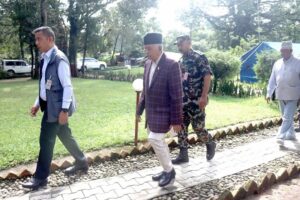 राष्ट्रपति पौडेलद्वारा बाढी प्रभावित क्षेत्रको अवलोकन