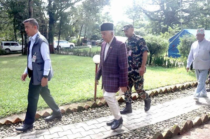 राष्ट्रपति पौडेलद्वारा बाढी प्रभावित क्षेत्रको अवलोकन