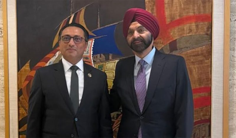 अर्थमन्त्री वाग्ले र विश्व बैंक समूहका अध्यक्ष अजय बाङ्गाबीच भेटवार्ता